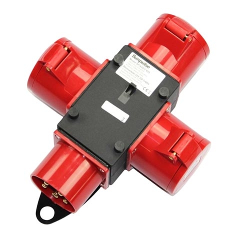 Distributore 400V 32A Pentapolare 1 IN - 3 OUT